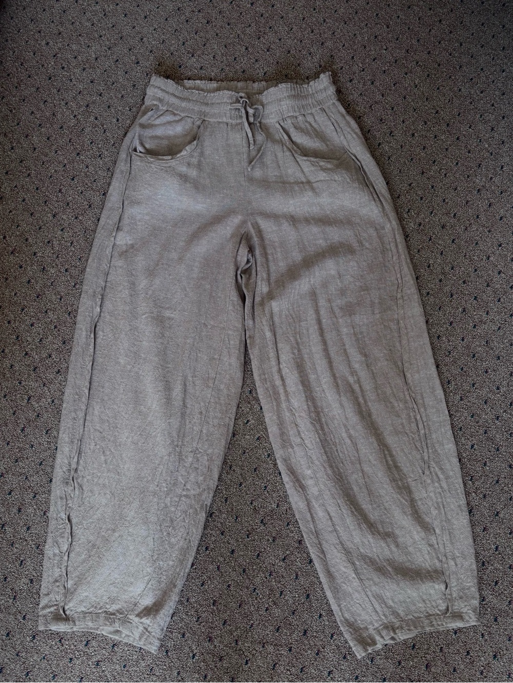 Maison d’ Ame’lie Slight Barrel Leg Linen Pants ✨